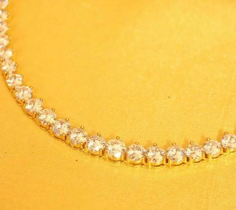 Diamond Look Single Line Diamond Look Signity Necklace Set