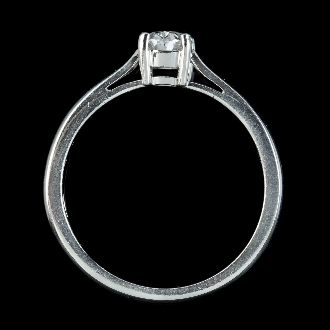 Edwardian Style Diamond Solitaire Ring 0.75ct Diamond