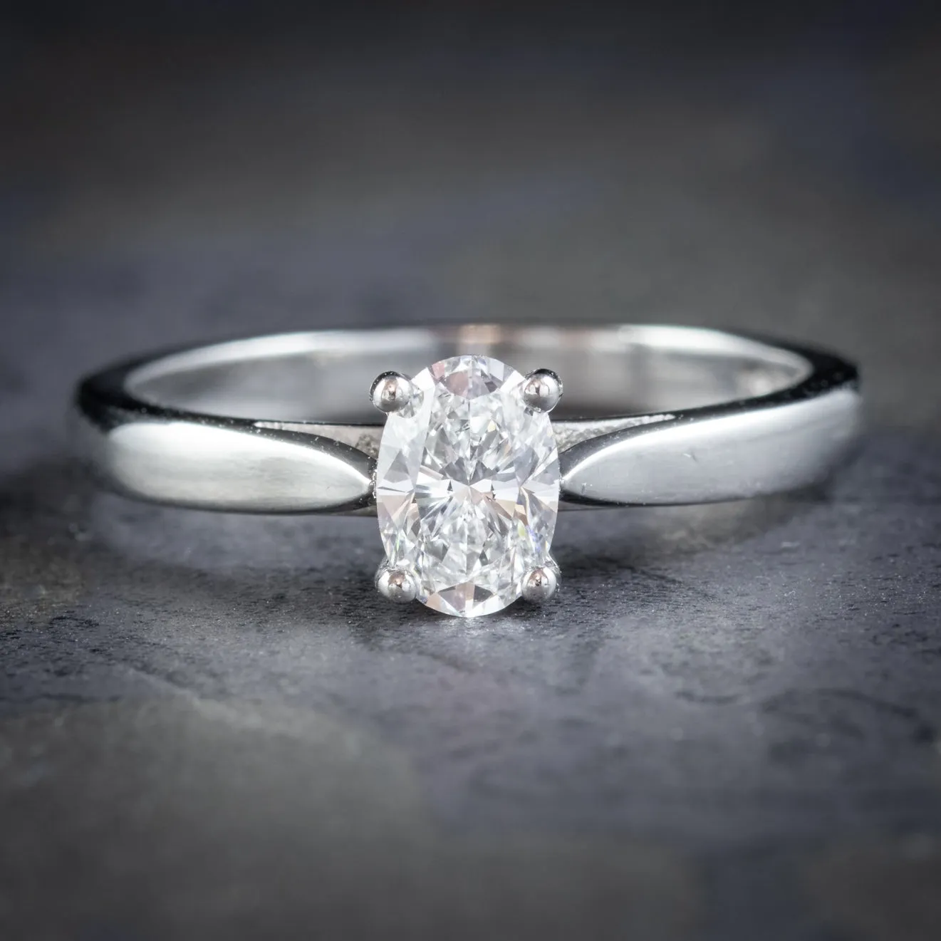Edwardian Style Diamond Solitaire Ring 0.75ct Diamond