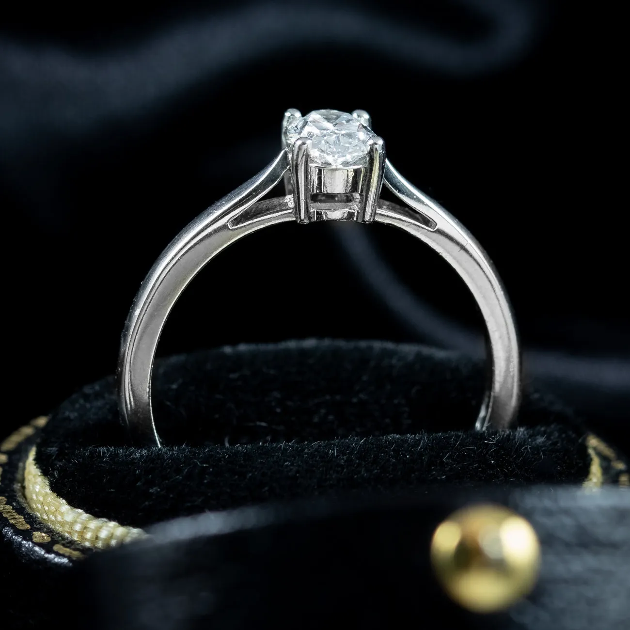 Edwardian Style Diamond Solitaire Ring 0.75ct Diamond