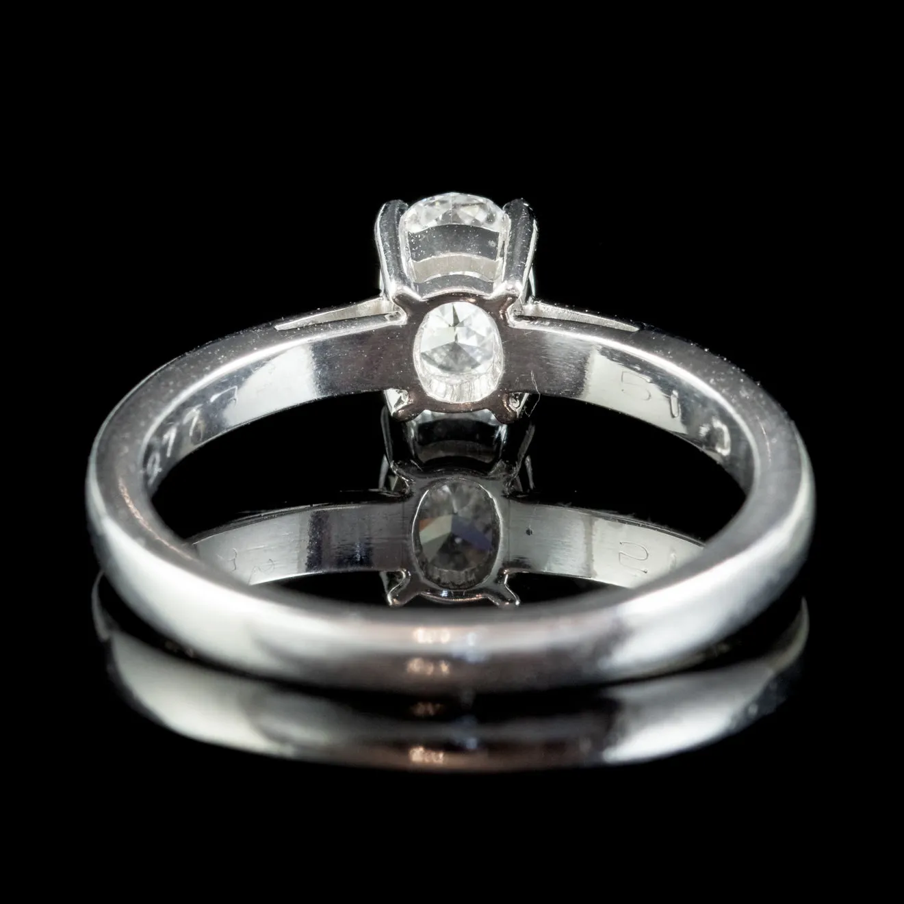 Edwardian Style Diamond Solitaire Ring 0.75ct Diamond