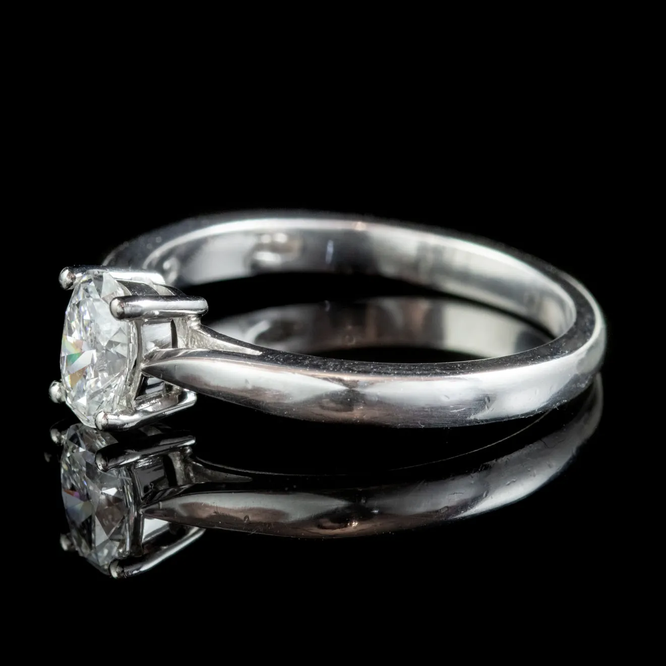 Edwardian Style Diamond Solitaire Ring 0.75ct Diamond