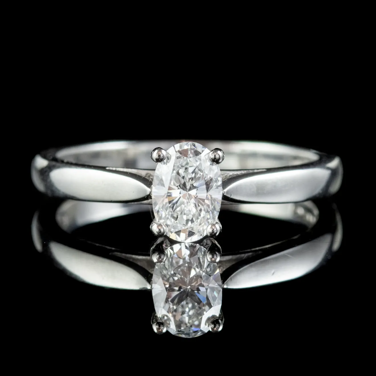 Edwardian Style Diamond Solitaire Ring 0.75ct Diamond