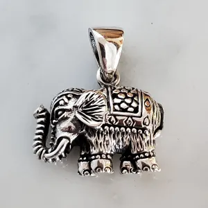 Elephant Charm .925 Sterling Silver Animal Pendant