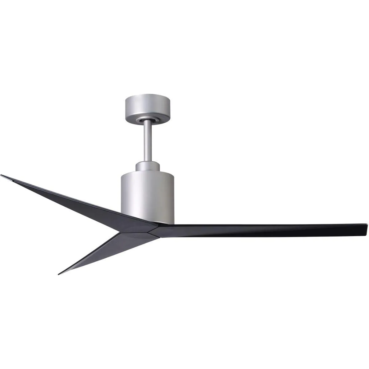 Eliza 56" Modern Ceiling Fan with Remote Control, Brushed Nickel with Matte Black Blades