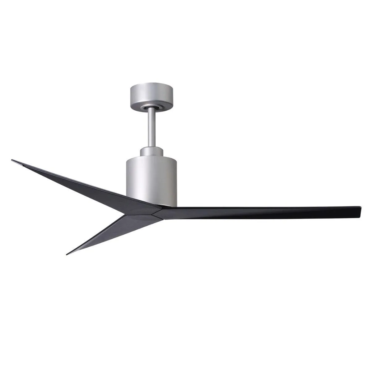 Eliza 56" Modern Ceiling Fan with Remote Control, Brushed Nickel with Matte Black Blades