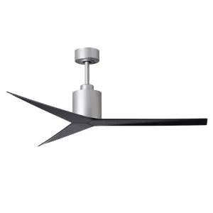 Eliza 56" Modern Ceiling Fan with Remote Control, Brushed Nickel with Matte Black Blades