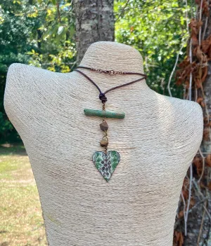 Enamel Heart Charm Necklace