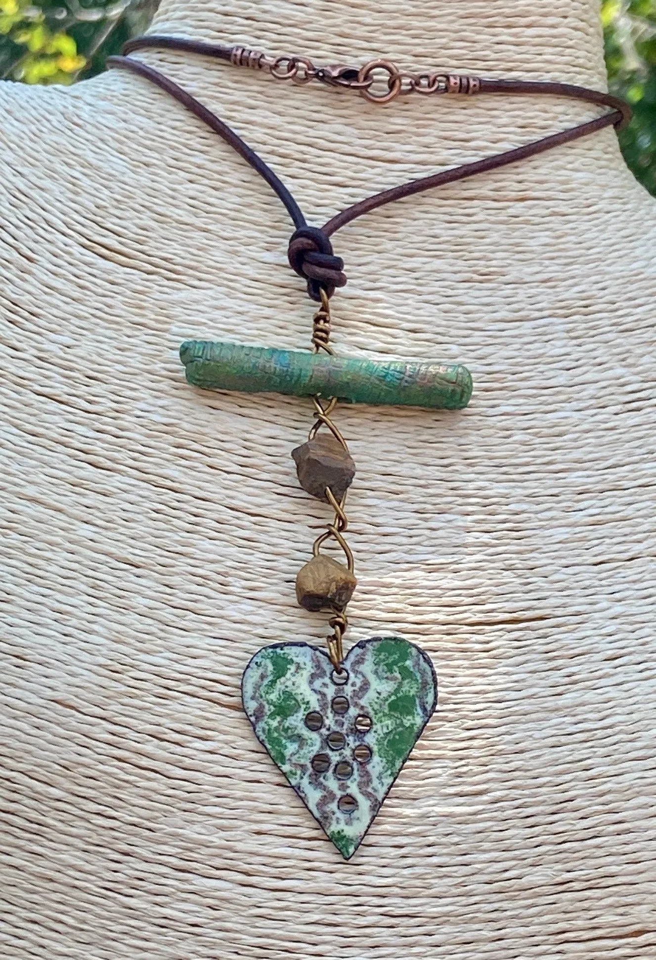 Enamel Heart Charm Necklace