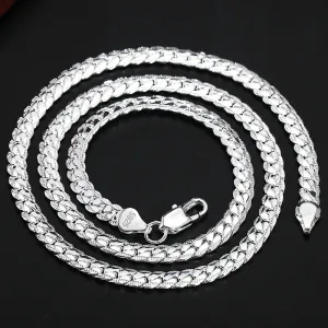 Engagement Silver Chain Necklace For Woman Wedding Jewelry
