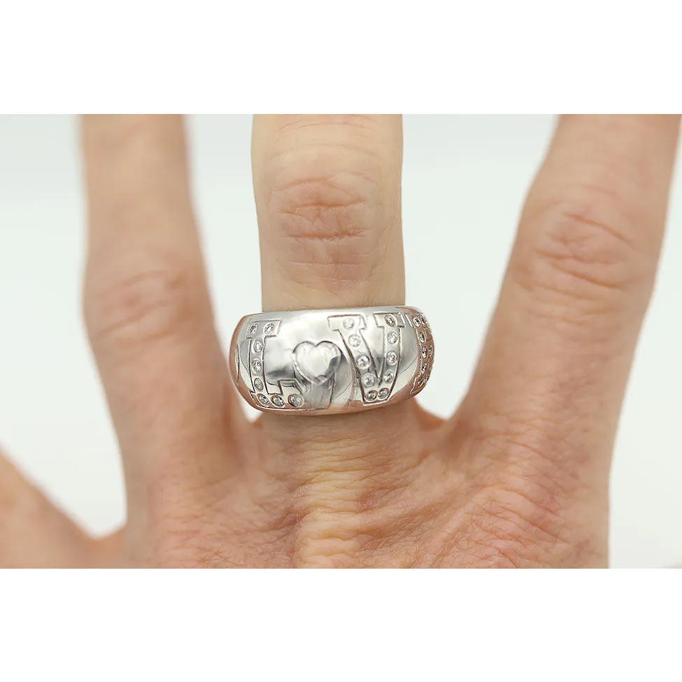 Estate Love Diamond Ring
