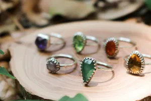 Faceted Kaleidoscope Rings