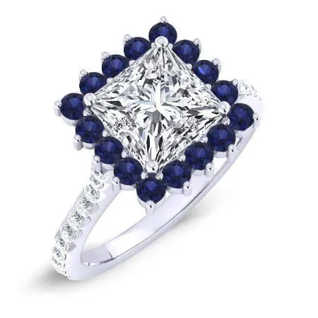 Gazania - Princess Moissanite Engagement Ring