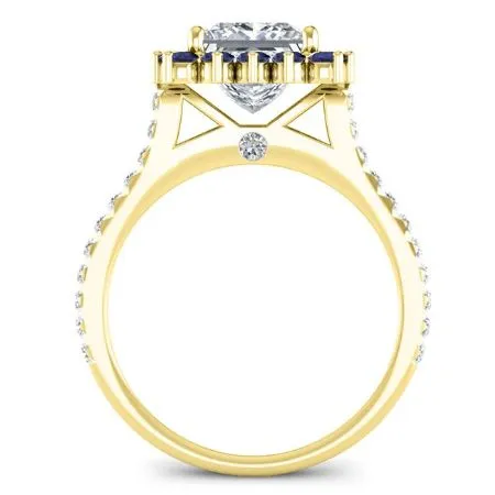 Gazania - Princess Moissanite Engagement Ring