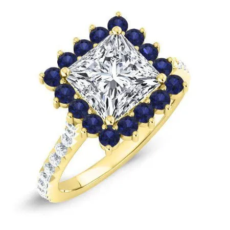 Gazania - Princess Moissanite Engagement Ring