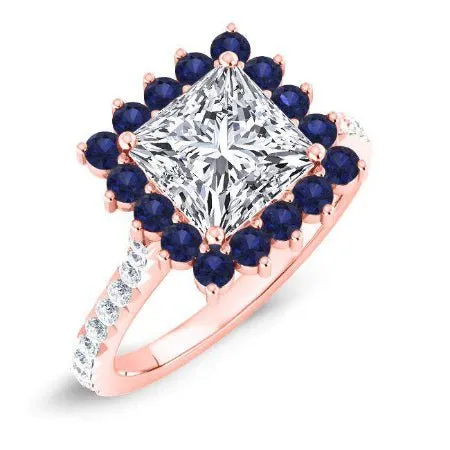 Gazania - Princess Moissanite Engagement Ring