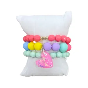 Girls Bracelet Stack - Full of Love - Multi