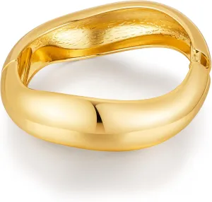 Gold Chunky Bangle Bracelets For Women Trendy Irregular Open Cuff Bangles Thick Wrist Wrap Bangle Gold Jewelry for Women