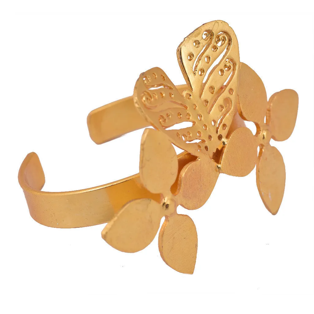 Gold Plated Butterfly Bangle