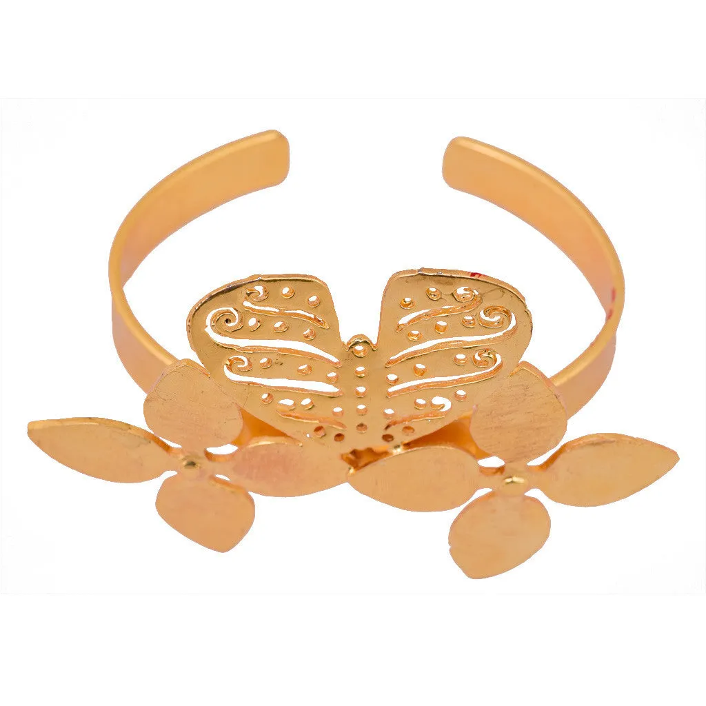 Gold Plated Butterfly Bangle