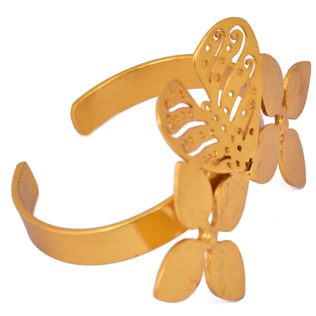 Gold Plated Butterfly Bangle