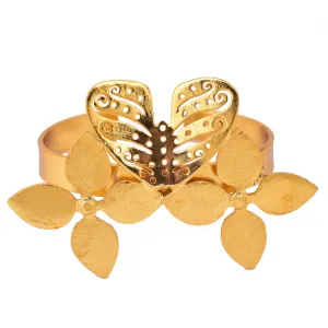 Gold Plated Butterfly Bangle