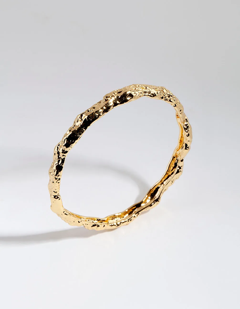 Gold Plated Textured Bangle
