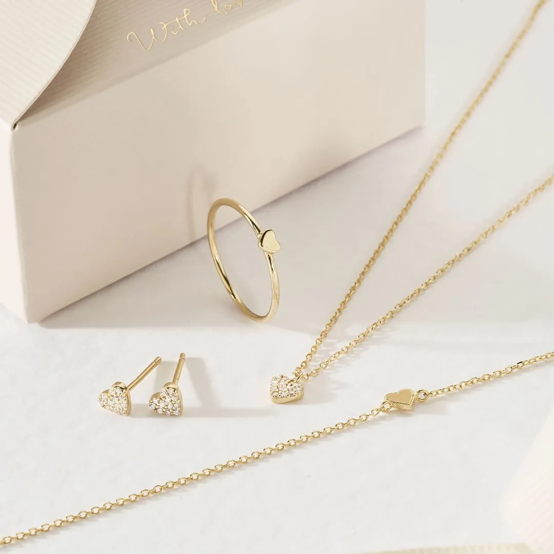Gold Tiny Heart Ring