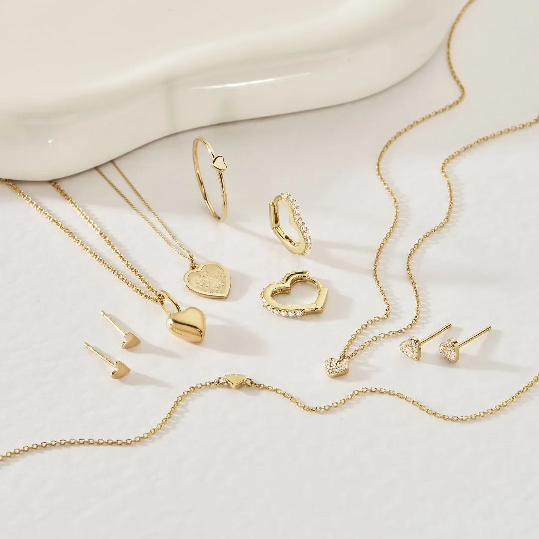 Gold Tiny Heart Ring