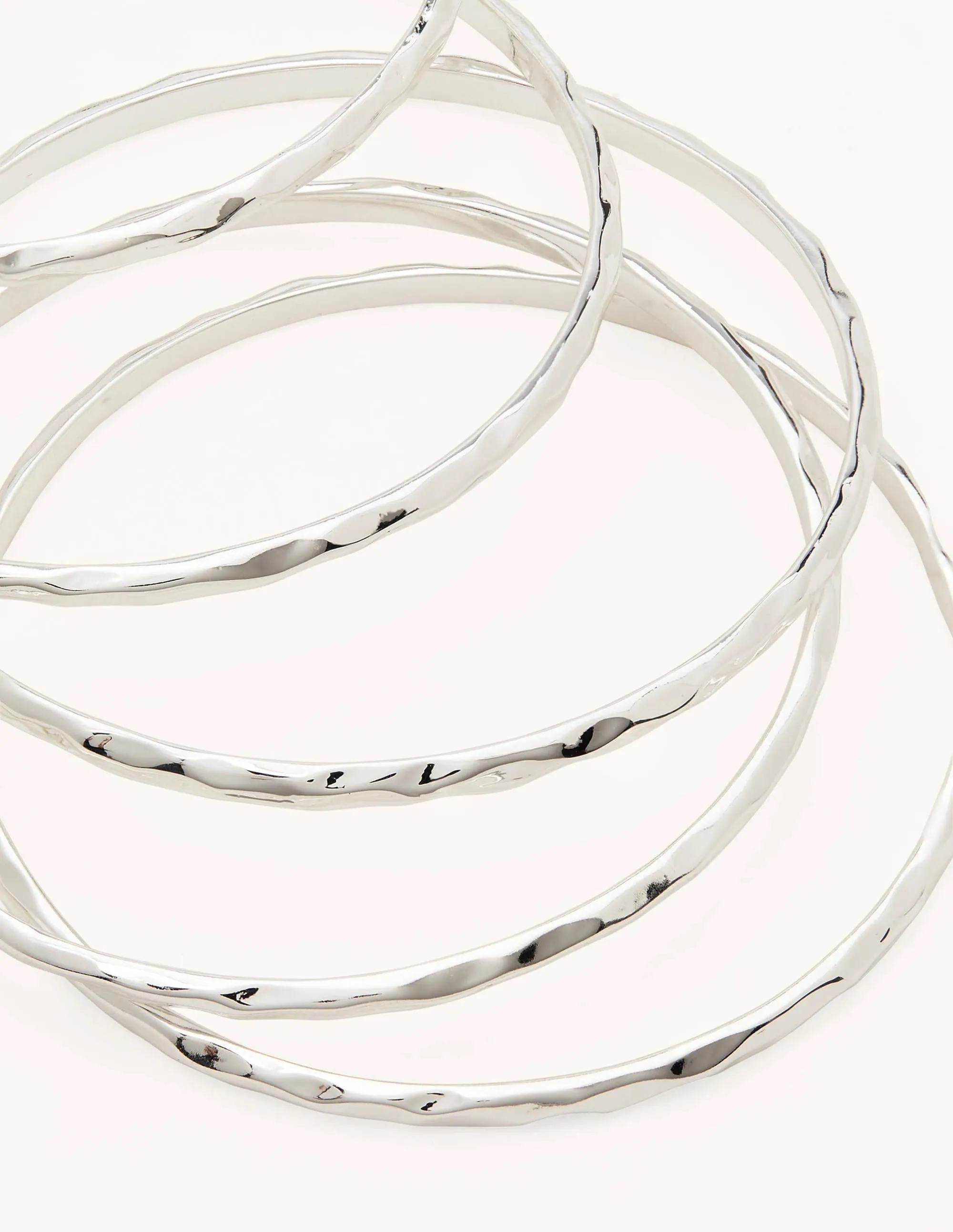 Hammered Bangles-Silver