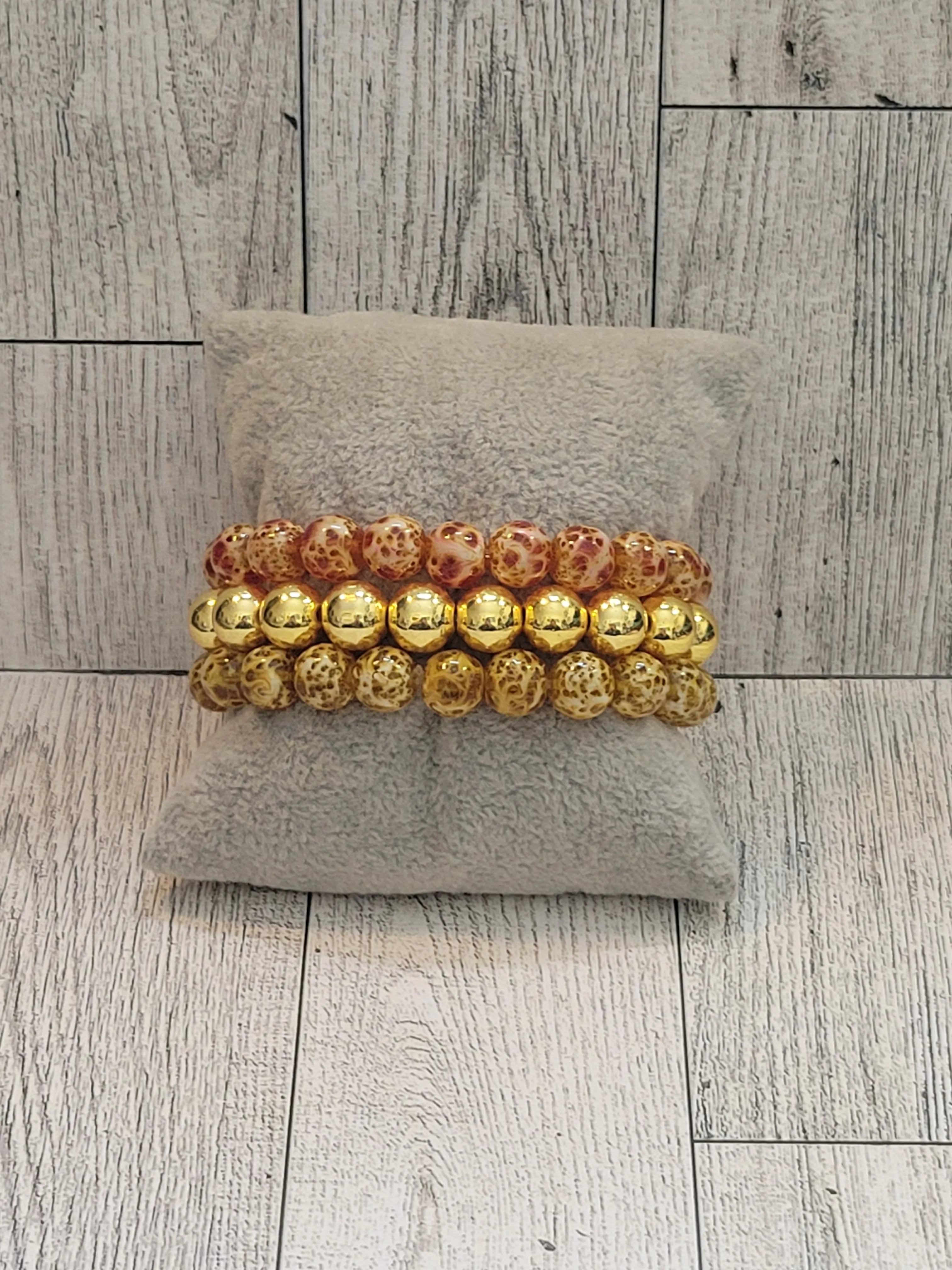 Hey Auntie - Orange - Beaded Bracelet Set