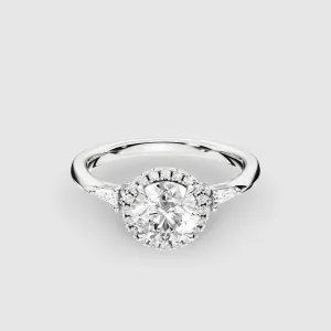 Ira Lab Grown Diamond Solitaire Ring - The Mystic Halo Collection-Round