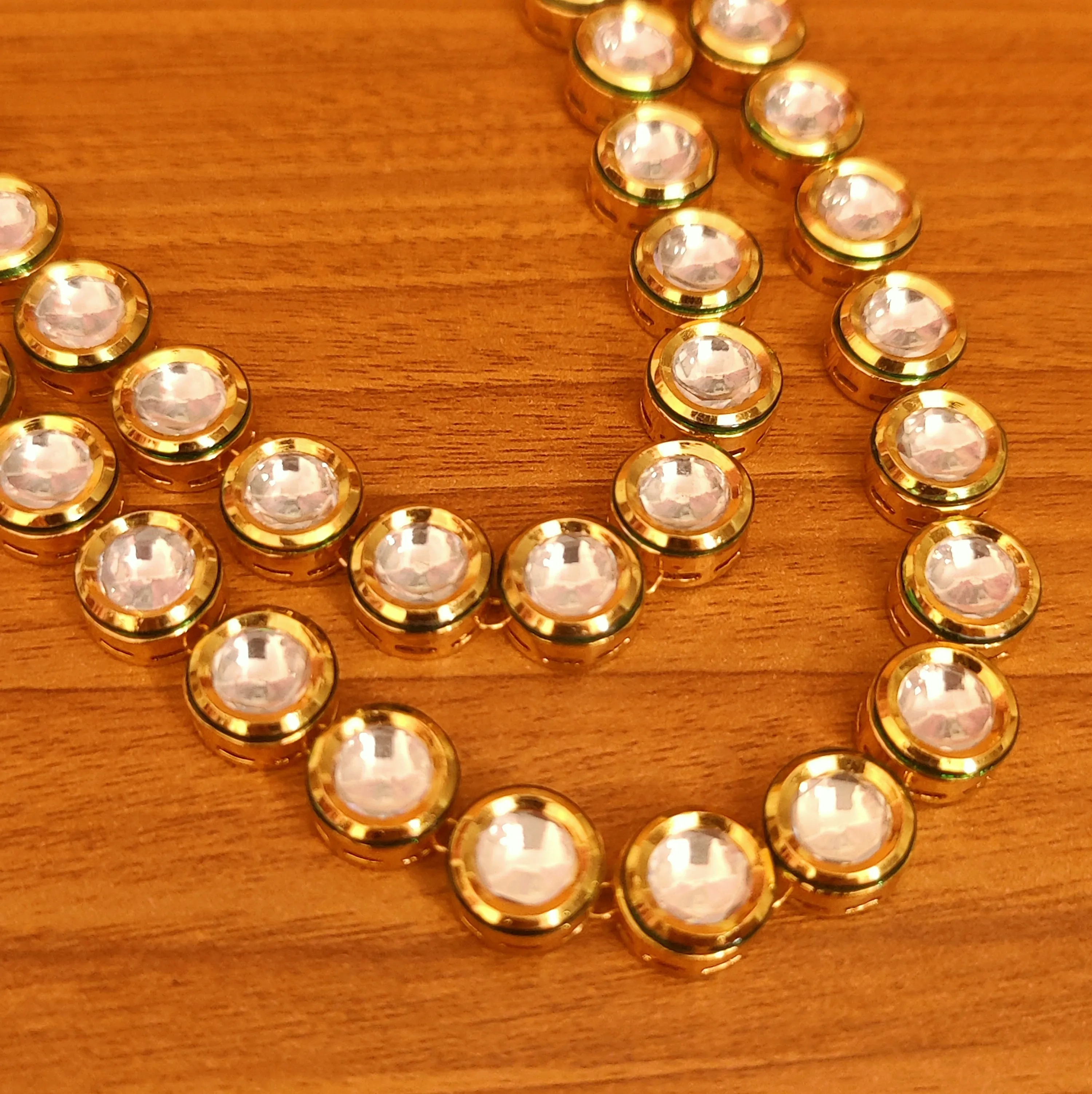 KUNDAN MEENAKARI ROYAL TWO LINE REAL LOOK NECKLACE SET
