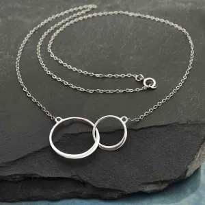 •LINKED RINGS• sterling silver necklace
