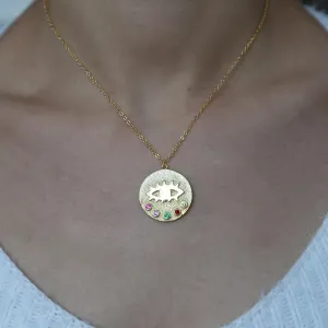 Lucky Symbol Evil Eye Boho Necklaces Charm Jewelry