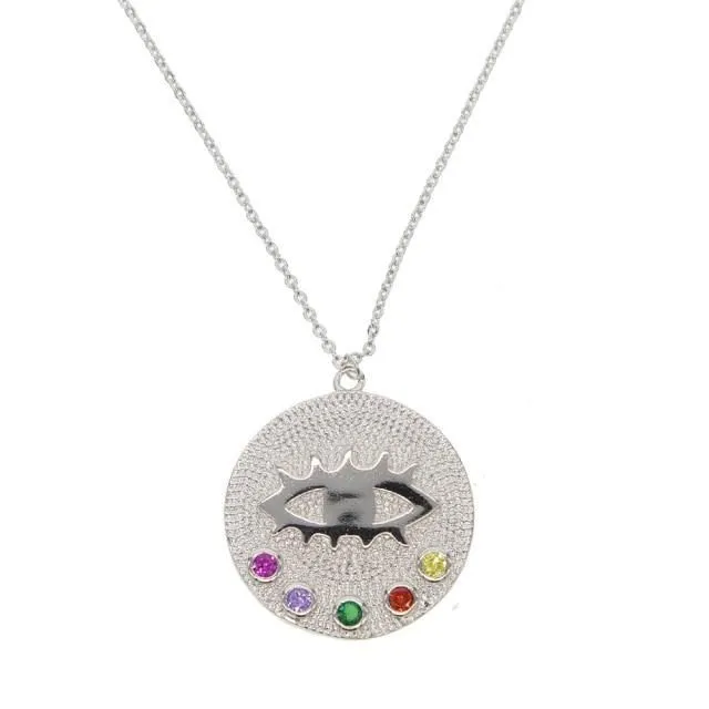 Lucky Symbol Evil Eye Boho Necklaces Charm Jewelry