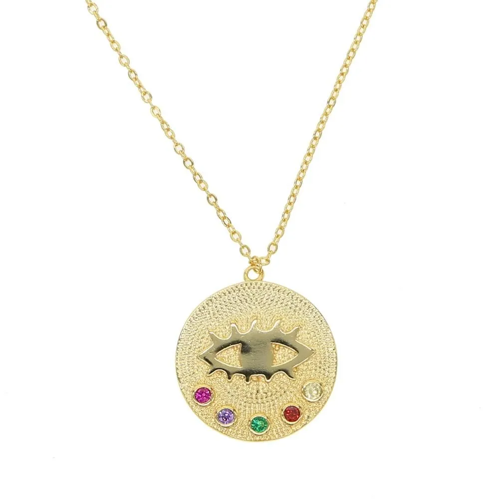 Lucky Symbol Evil Eye Boho Necklaces Charm Jewelry
