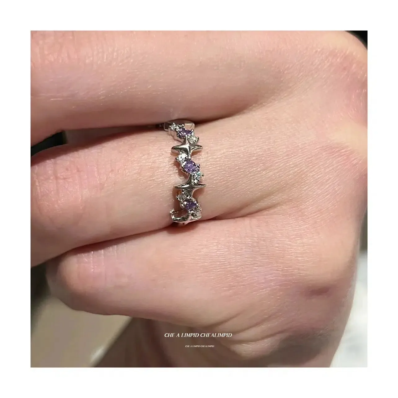 MAYTRENDS  - Diamond Crystal Design Rings