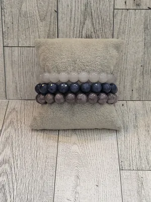Misty Blue - Beaded Bracelet Set