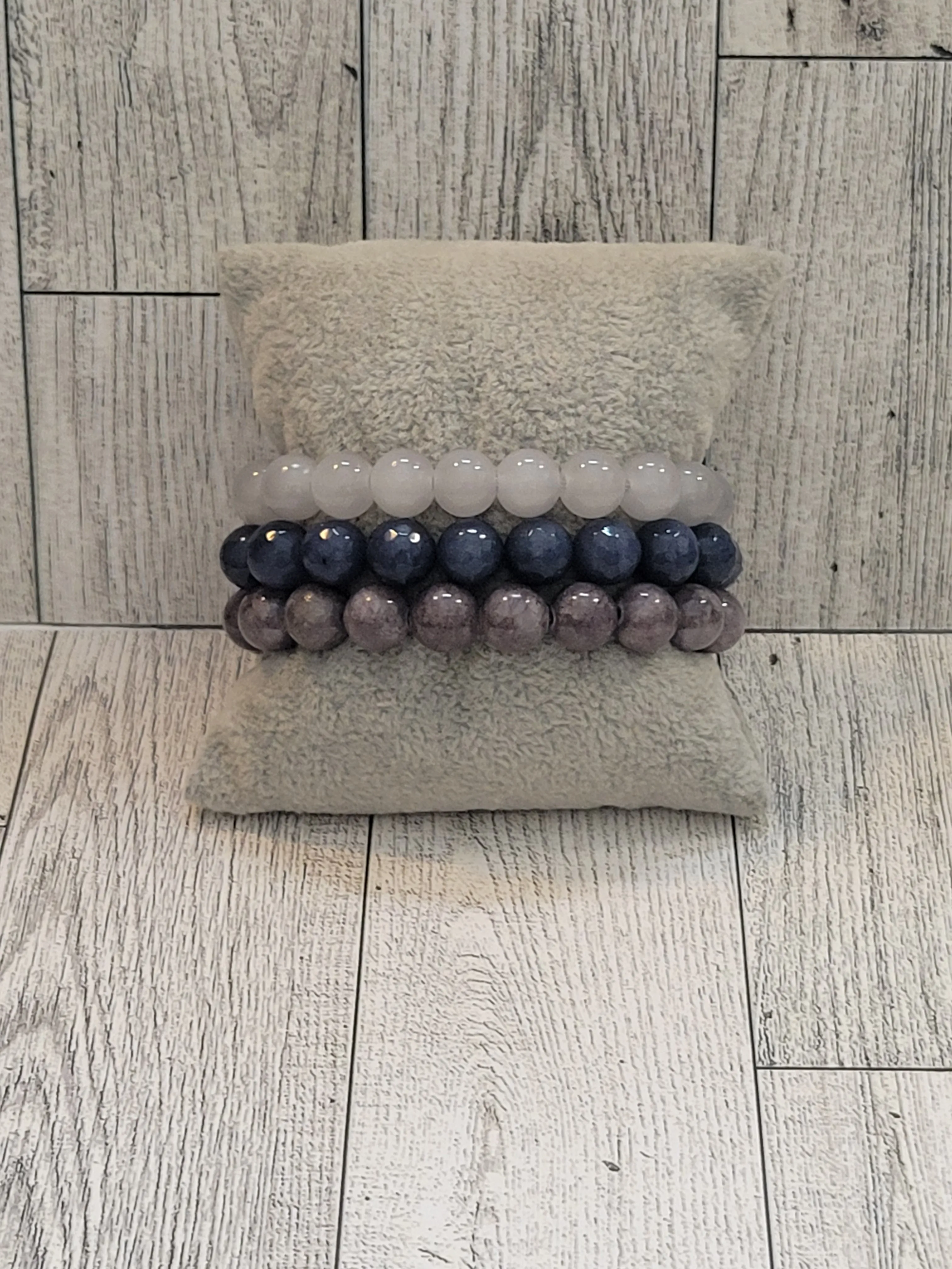 Misty Blue - Beaded Bracelet Set