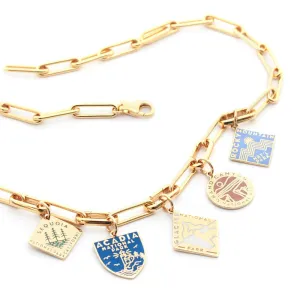 National Park Clip Necklace Bundle, 5 gold enamel charms