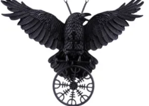 Oversized Black Raven Necklace