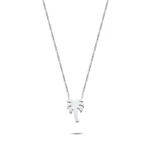 Palm tree necklace silver