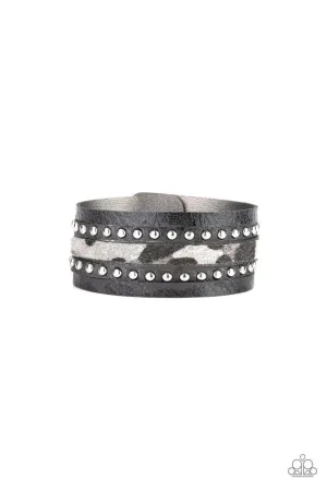 Paparazzi Bracelet ~ Born To Be WILDCAT - Silver