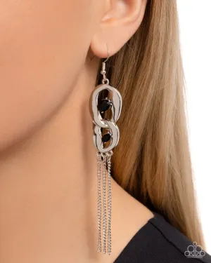 Paparazzi Earring ~ Wild Welcome - Black