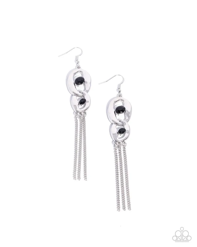 Paparazzi Earring ~ Wild Welcome - Black