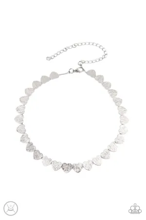 Paparazzi Necklace ~ Playing HEART To Get - Silver