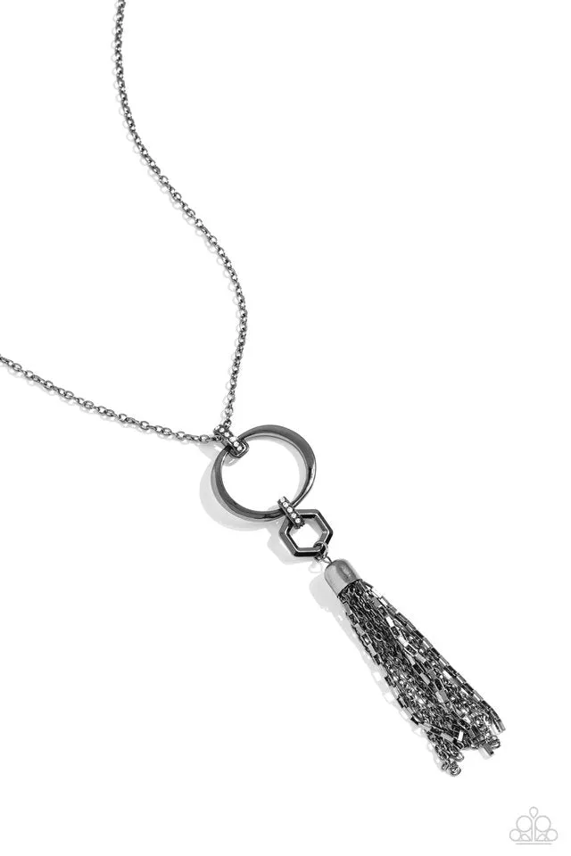 Paparazzi Necklace ~ Tassel Tune - Black