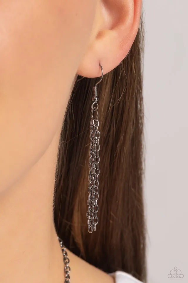 Paparazzi Necklace ~ Tassel Tune - Black