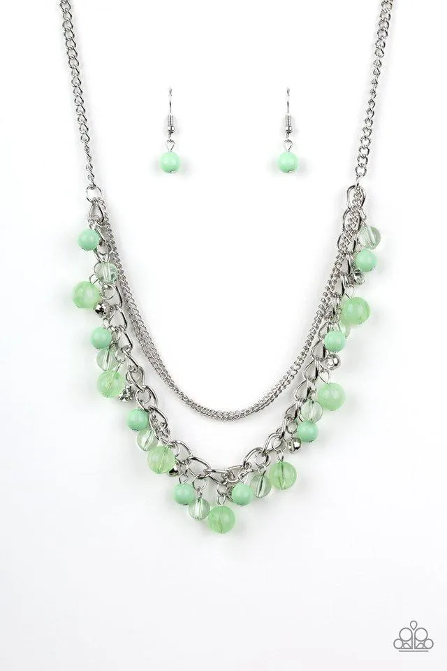 Paparazzi Necklace ~ Wait and SEA - Green